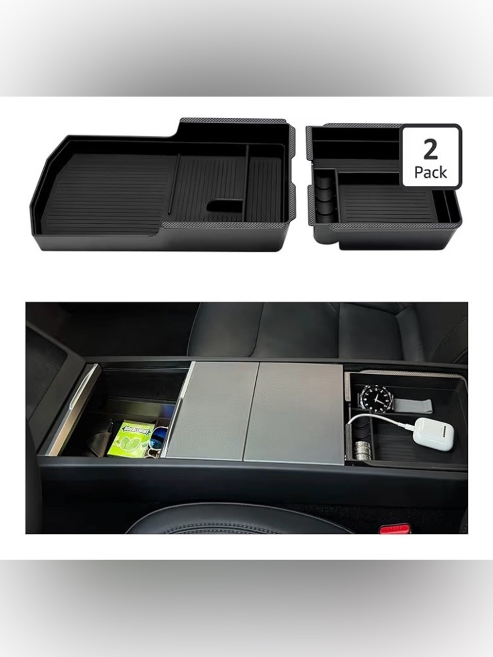 JVMA Center Console Organizer Armrest for Tesla Model 3 Highland  2024 2025 2026
